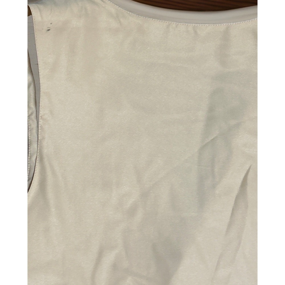 Tapestry Santa Claus Vest Cream Red Festive‎ Holiday Christmas Grandmacore Vtg - Picture 7 of 7